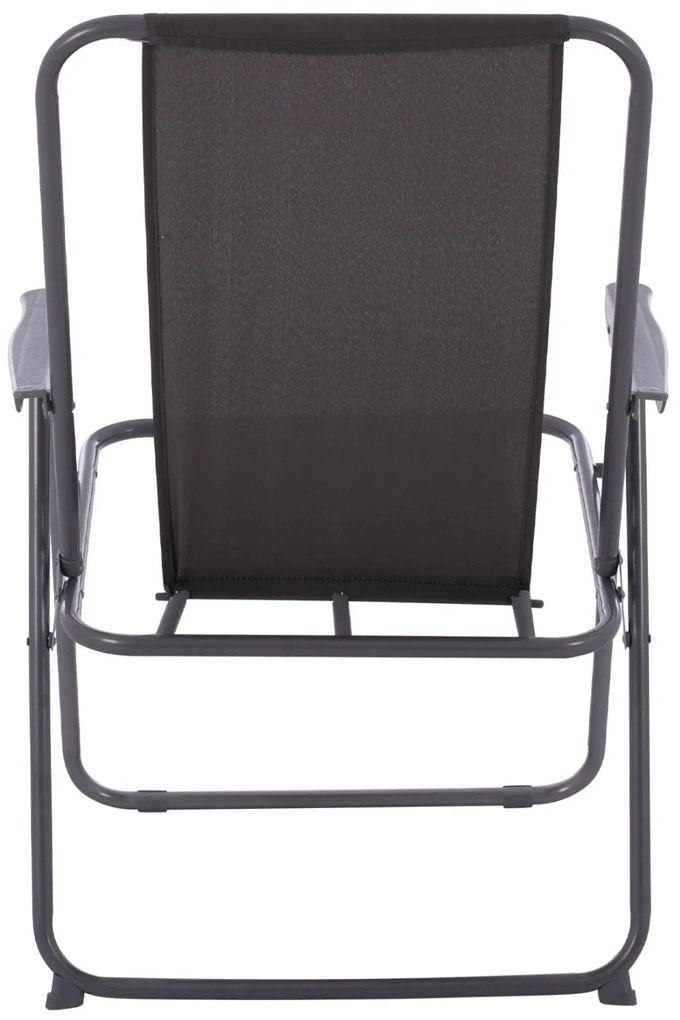 Καρέκλα Παραλίας DEVAL C5148.01 Μεταλλική Πτυσσόμενη με Ψηλή Πλάτη Γκρί 56x61x84 εκ.