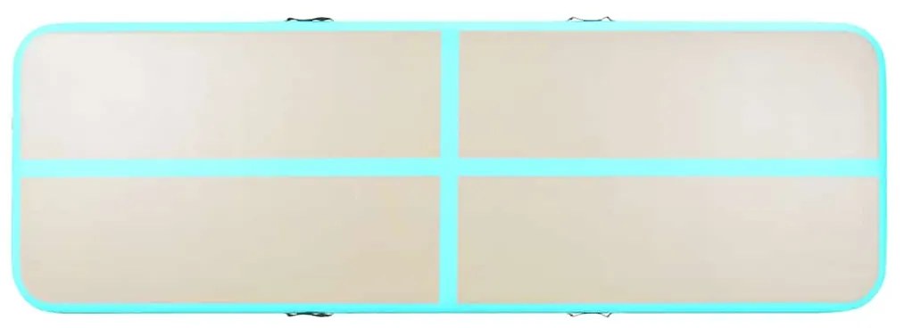 vidaXL Στρώμα Ενόργανης Φουσκωτό Πράσινο 600x100x10 εκ. PVC με Τρόμπα