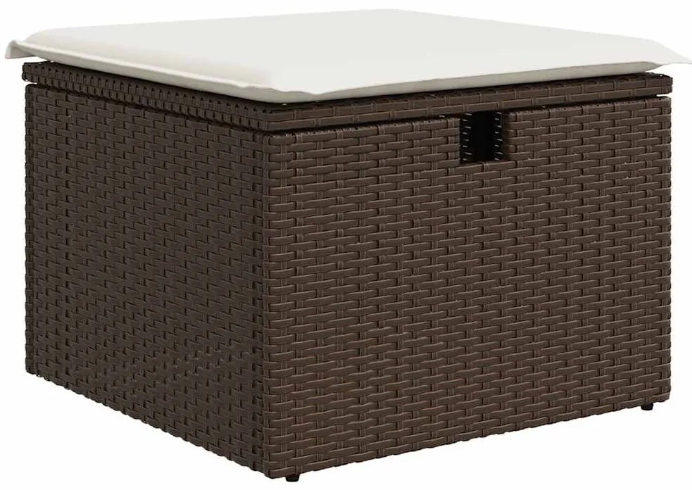 vidaXL Σαλόνι Κήπου Σετ 8 Τεμαχίων Καφέ Συνθετικό Ρατάν με Μαξιλάρια