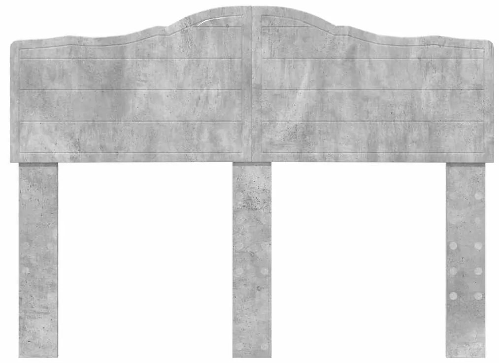 vidaXL Κεφαλάρι με κεφαλάρι Σκυρόδεμα Γκρι 135 cm Επεξεργασμένο ξύλο