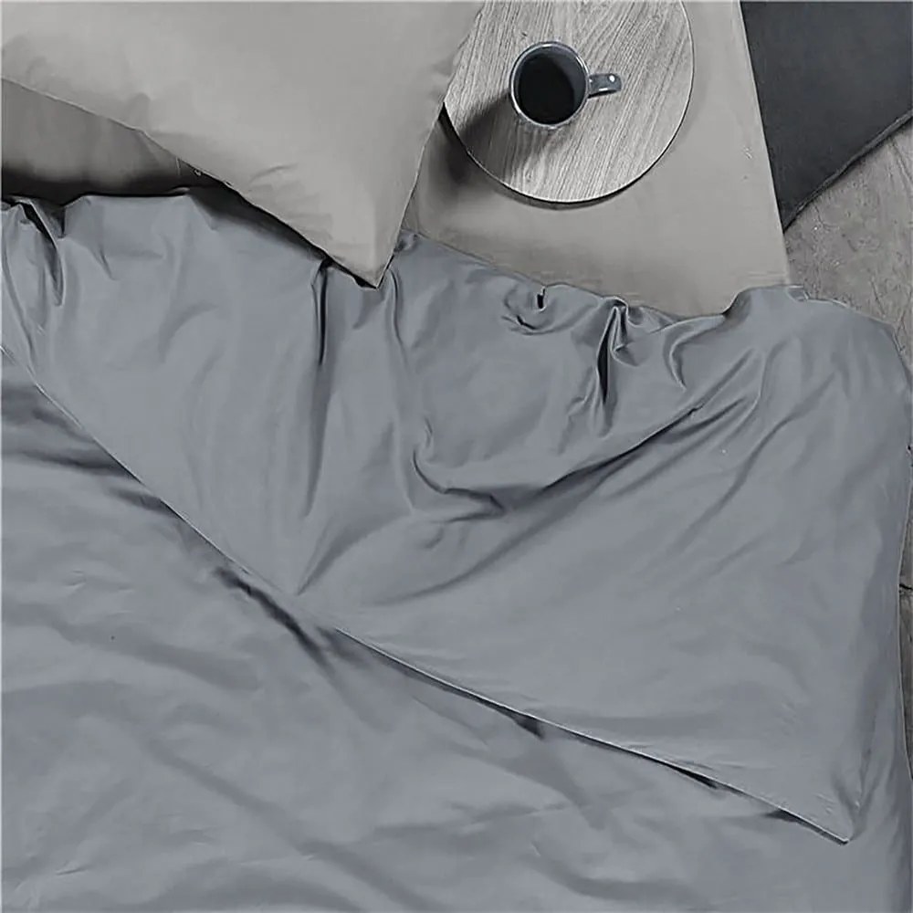 Παπλωματοθήκη Basic-22 Light Grey Nef-Nef Μονό 160x240cm 100% Cotton