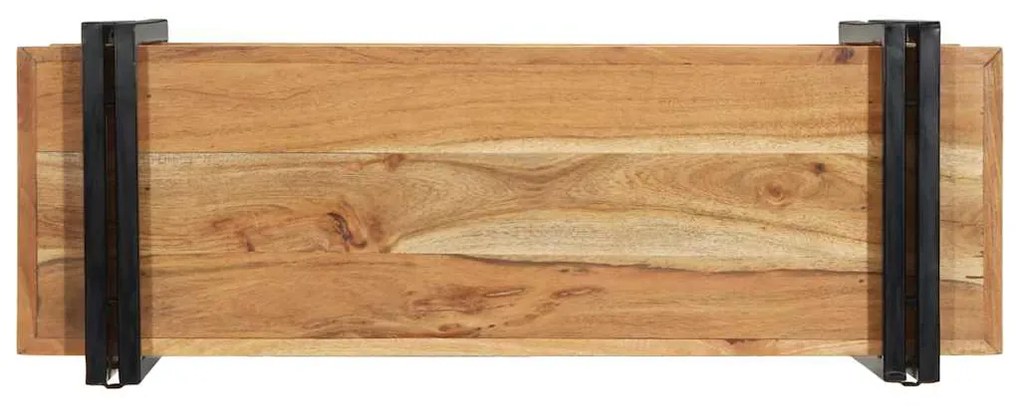 Ράφι τοίχου 90x33x45 cm μασίφ ξύλο ακακίας - Καφέ