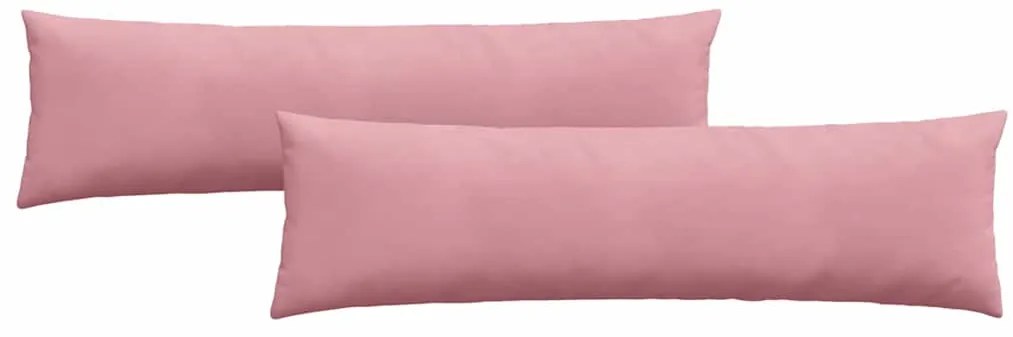 vidaXL Μαξιλάρι Καναπέ 2 pcs Ροζ 145 x 40 εκ. Υφασμάτινο Κορντουρά