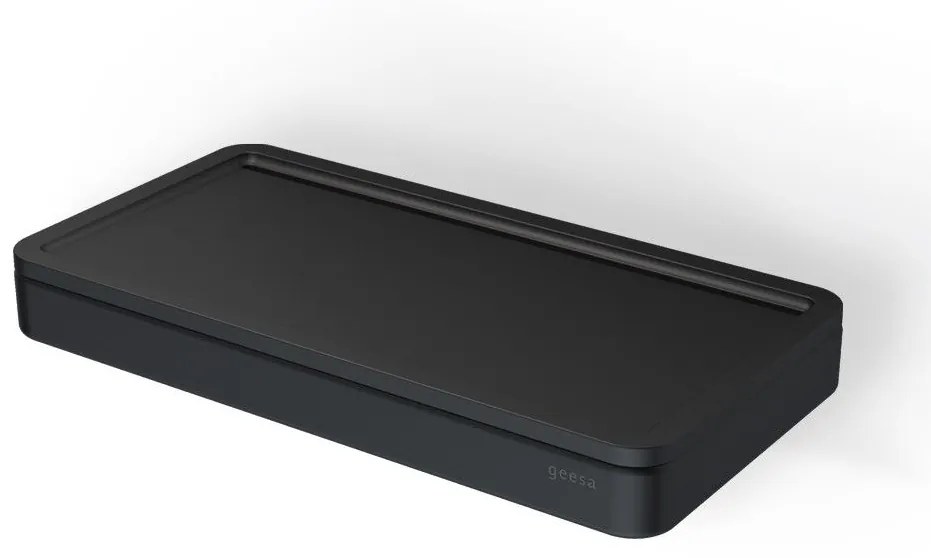 Geesa Frame 8804-400 Black Matt Εταζέρα με Σχισμή Αποστράγγισης 21x10,8x2,5 cm