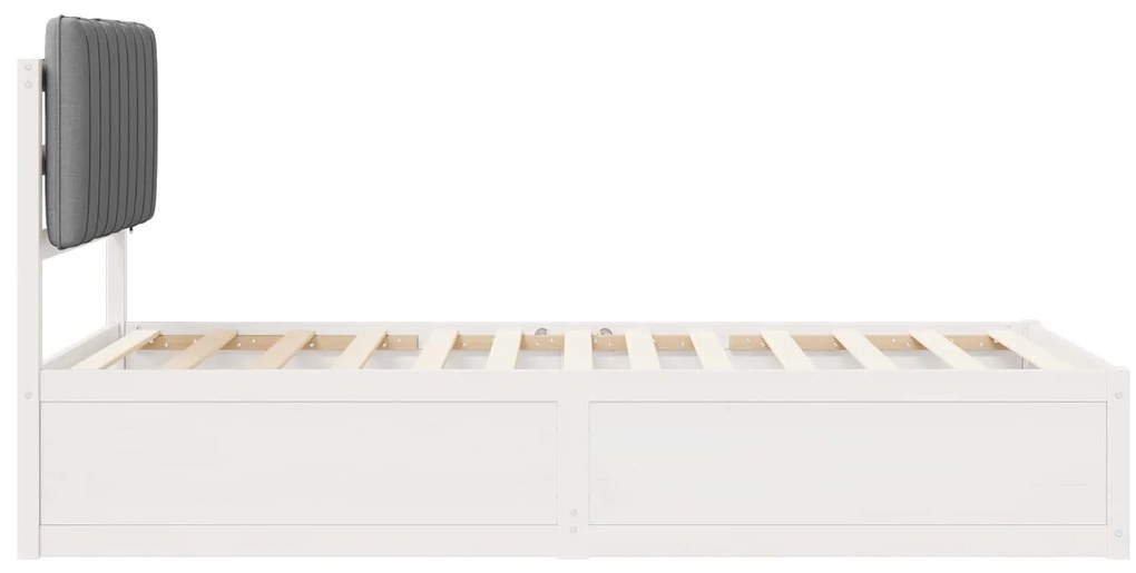 vidaXL Σκελετός Κρεβατιού με Επενδεδυμένο Κεφαλάρι Ανοιχτό γκρι