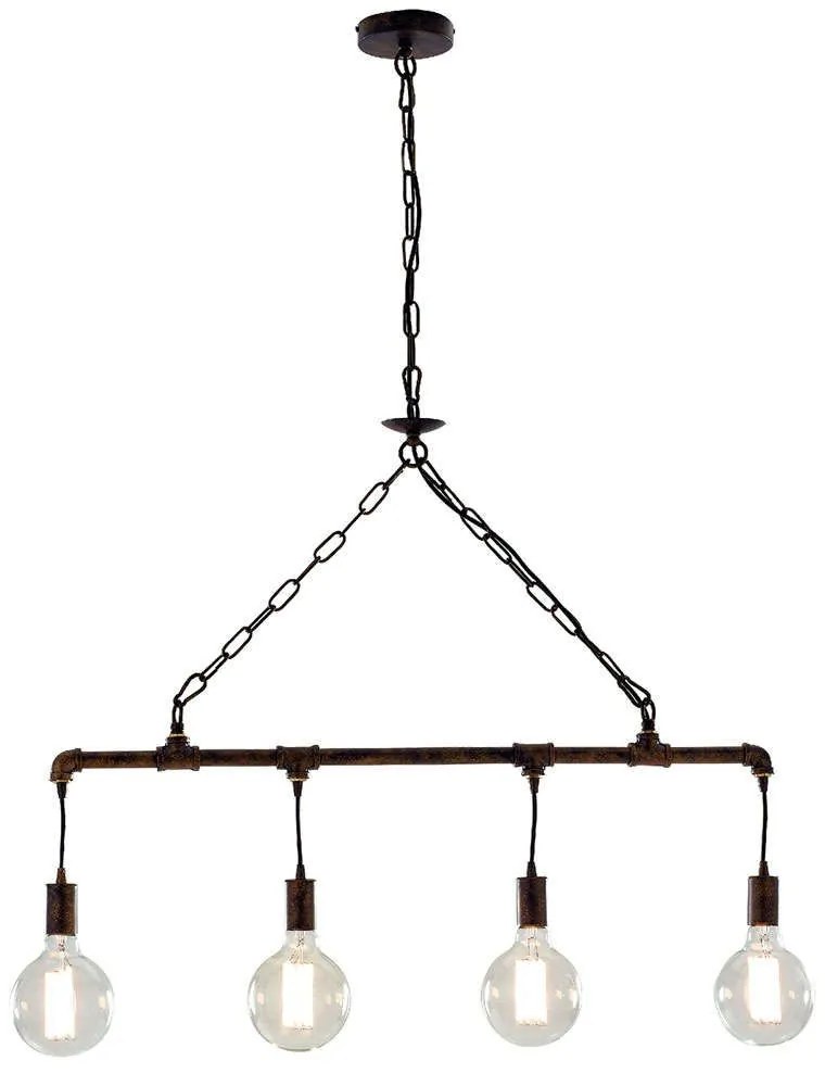 Φωτιστικό Οροφής - Ράγα Amarcord I-AMARCORD-S4 4xE27 Φ86cm 110cm Rust Luce Ambiente Design Metal