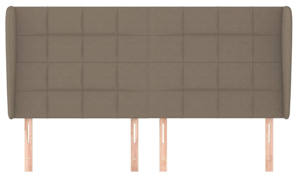 vidaXL Κεφαλάρι με Πτερύγια Taupe 203x23x118/128 εκ. Υφασμάτινο