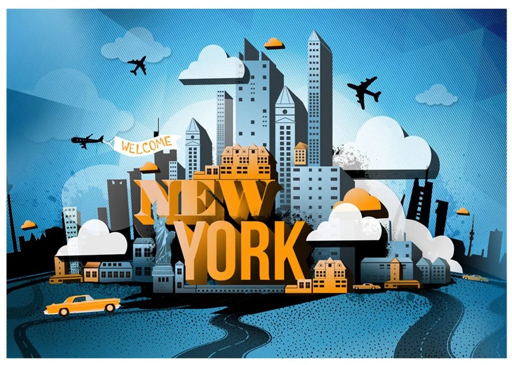 Φωτοταπετσαρία - New York - welcome 100x70