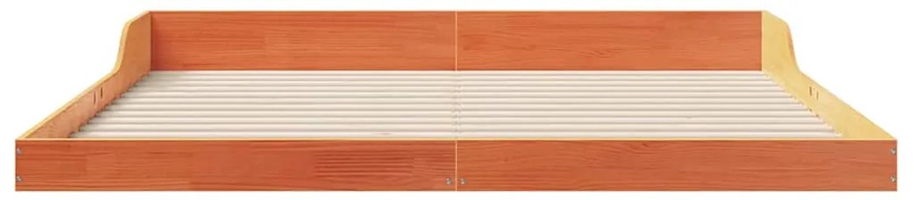 vidaXL Σκελετός Κρεβατιού Καφέ κεριού 200 x 210 cm Μασίφ ξύλο πεύκου