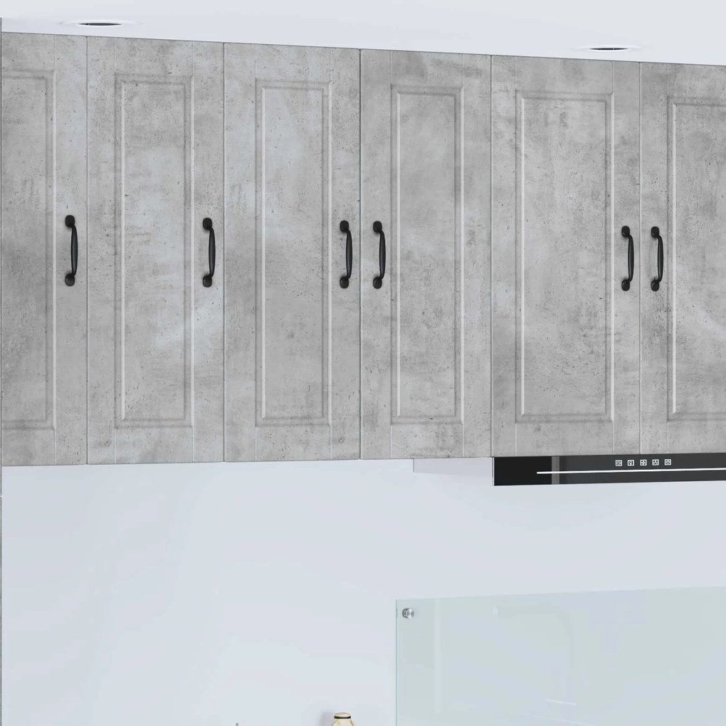 Ντουλάπα Κουζίνας με ράφι 2 pcs Σκυρόδεμα Γκρι 30 x 31 x 80 εκ.