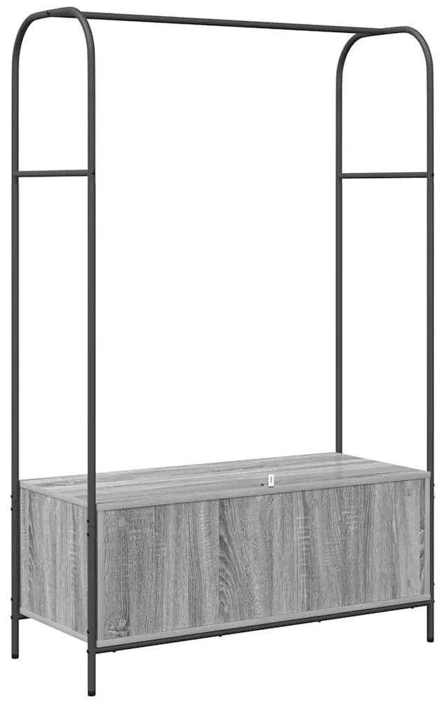 vidaXL Ράφι Ρούχων Γκρι 100 x 44 x 160 εκ Επεξεργασμένο ξύλο