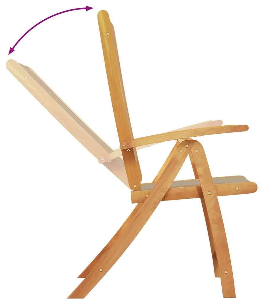 vidaXL Καρέκλες Πτυσσόμενες 6 τεμ. από Μασίφ Ξύλο Ακακίας/Τεξτιλίνη
