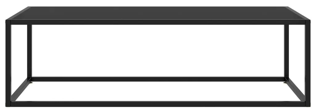 vidaXL Τραπεζάκι Σαλονιού Μαύρο 120 x 50 x 35 εκ. με Μαύρο Γυαλί