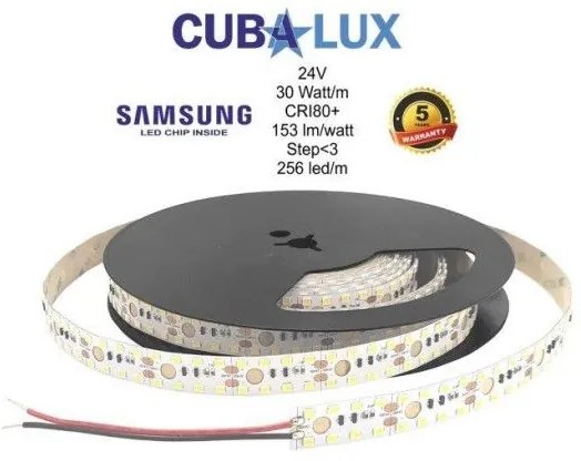 Ταινία LED 30W/m 5M 256LED/M 24V-IC CRI80 4000K 5041lm/m JAZZ 131066 Cubalux 131066