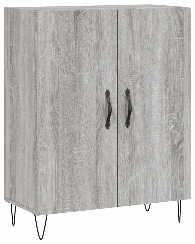 vidaXL Ντουλάπι Γκρι Sonoma 69,5 x 34 x 180 εκ. Επεξεργασμένο Ξύλο