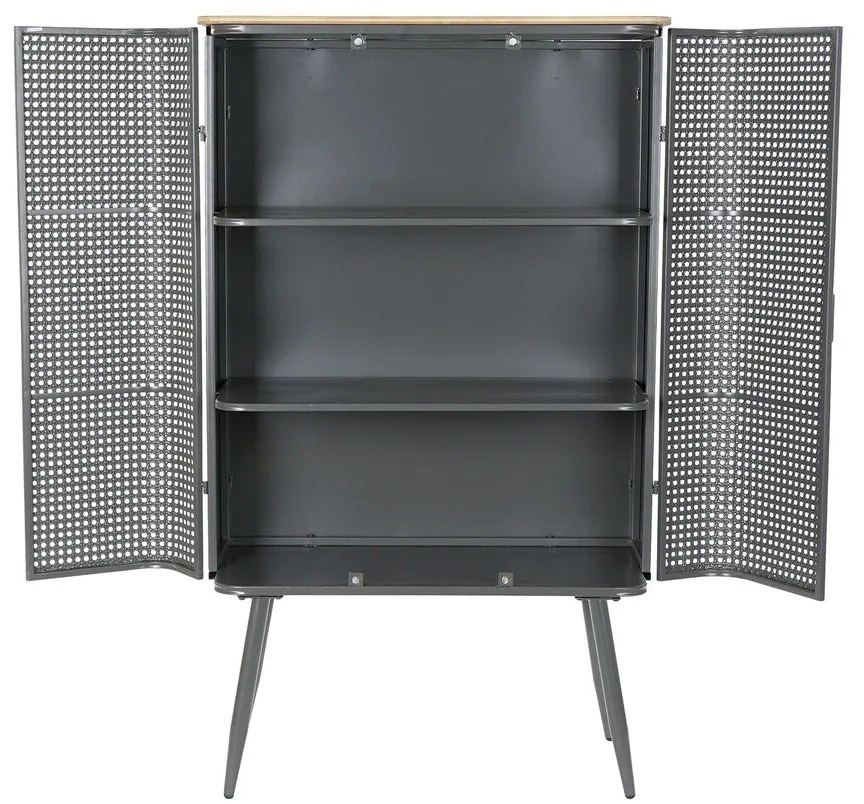 Ράφια DKD Home Decor Φυσικό Γκρι Μέταλλο Ξύλο 2 Ράφια (79 x 39 x 133 cm)