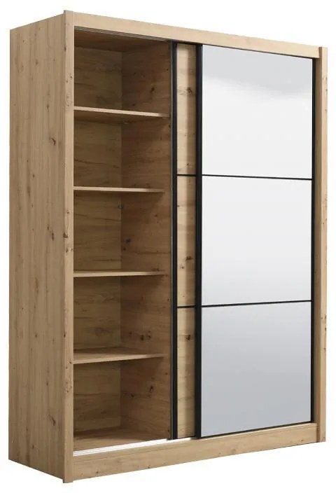 Ντουλάπα Navara με Καθρέφτη 165 Artisan Oak 166x60x215,5 εκ. 166x60x215.5 εκ.