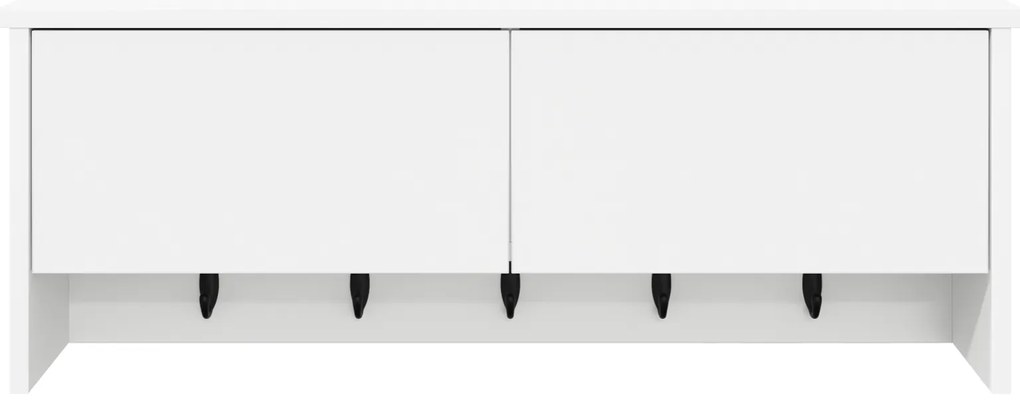 vidaXL Τοίχου Κρεμάστρα Λευκό 80 x 20 x 30 cm Επεξεργασμένο ξύλο