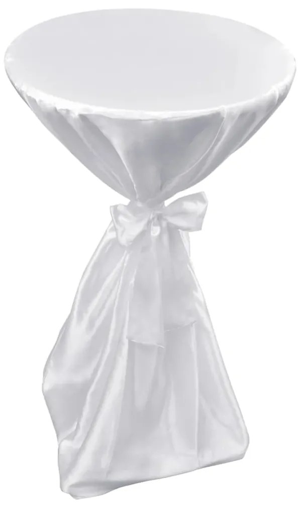 Κάλυμμα Τραπεζιού με Κορδέλα 2 τεμ. Λευκό 70 εκ.