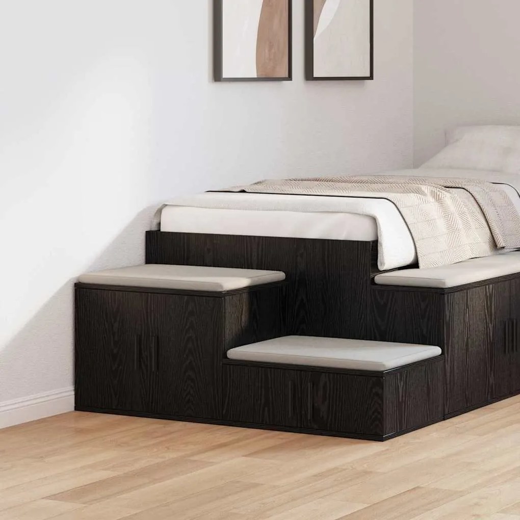 vidaXL Ντουλάπι αποθήκευσης Μαύρη δρυς 108 x 41 x 40 εκ