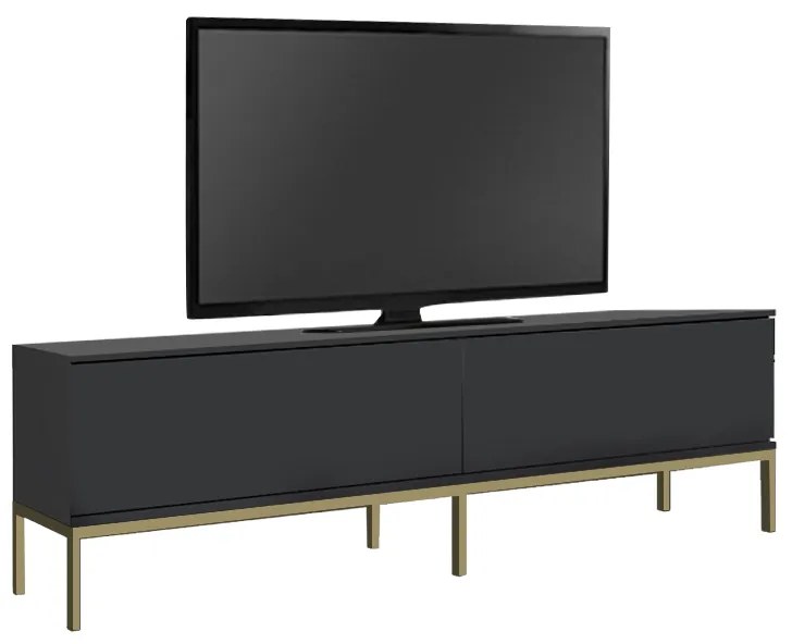 Έπιπλο τηλεόρασης Lord Megapap χρώμα μαύρο - χρυσό 180x30x47εκ.-GP052-0153,2