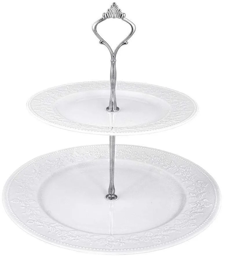 Ορντερβιέρα Διώροφη Kea PRPW350011 27cm/20cm White Oriana Ferelli® Porcelain