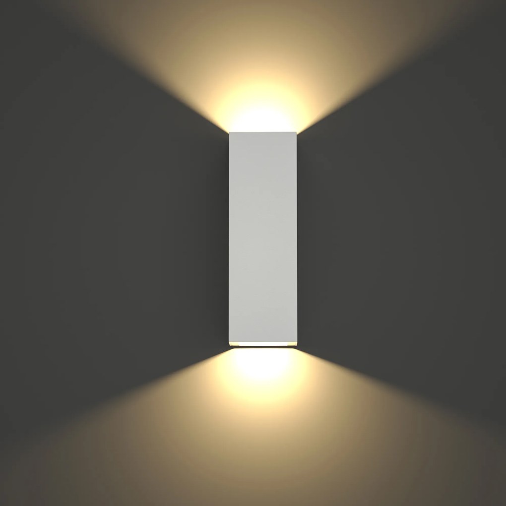 Φωτιστικό τοίχου Lanier LED 5W 3000K Outdoor Up-Down Adjustable Wall Lamp White D:12cmx4.1cm (80201021)