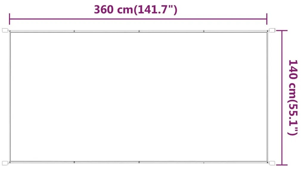 Τέντα Κάθετη Ανοιχτό Πράσινο 140 x 360 εκ. από Ύφασμα Oxford - Πράσινο