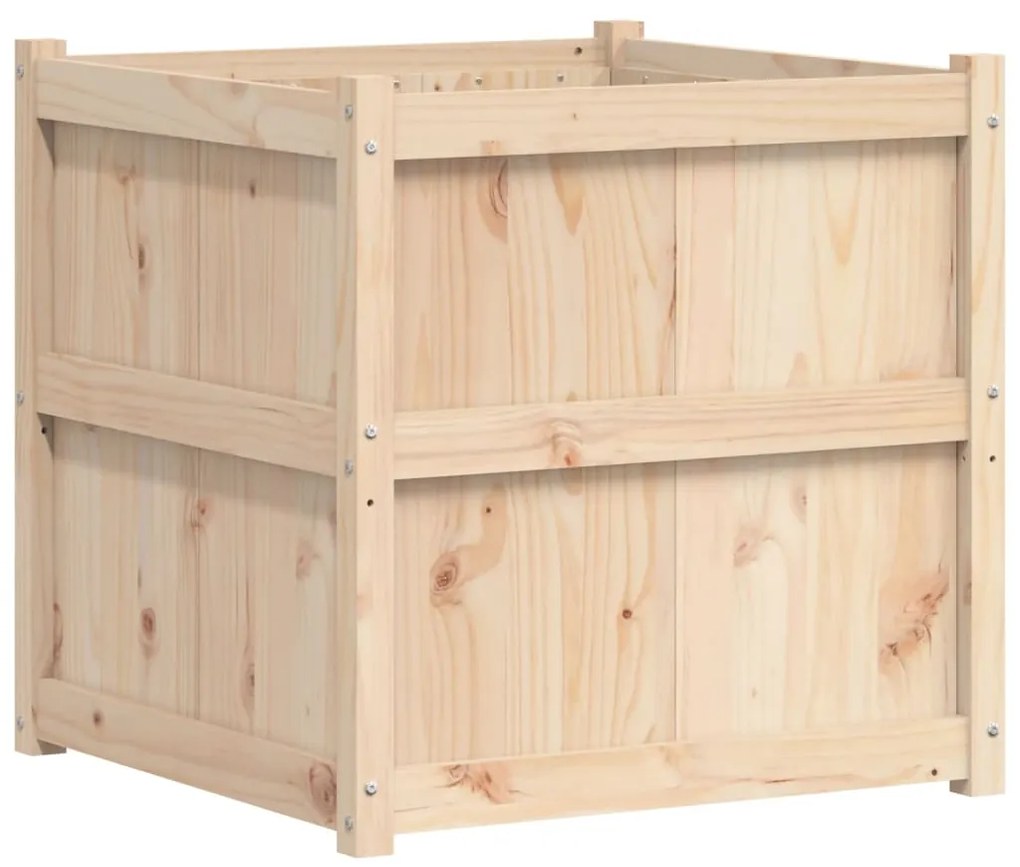 vidaXL Ζαρντινιέρα 70 x 70 x 70 εκ. από Μασίφ Ξύλο Πεύκου