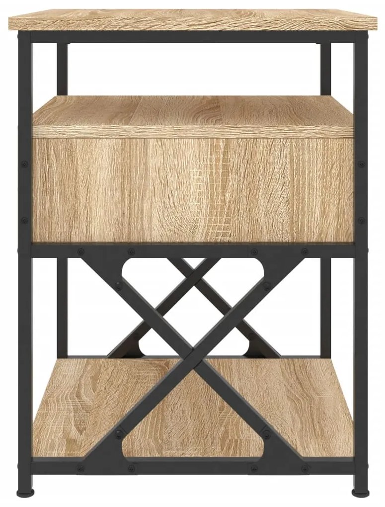 vidaXL Κομοδίνο Sonoma Δρυς 40 x 42 x 55 εκ. από Επεξεργασμένο Ξύλο