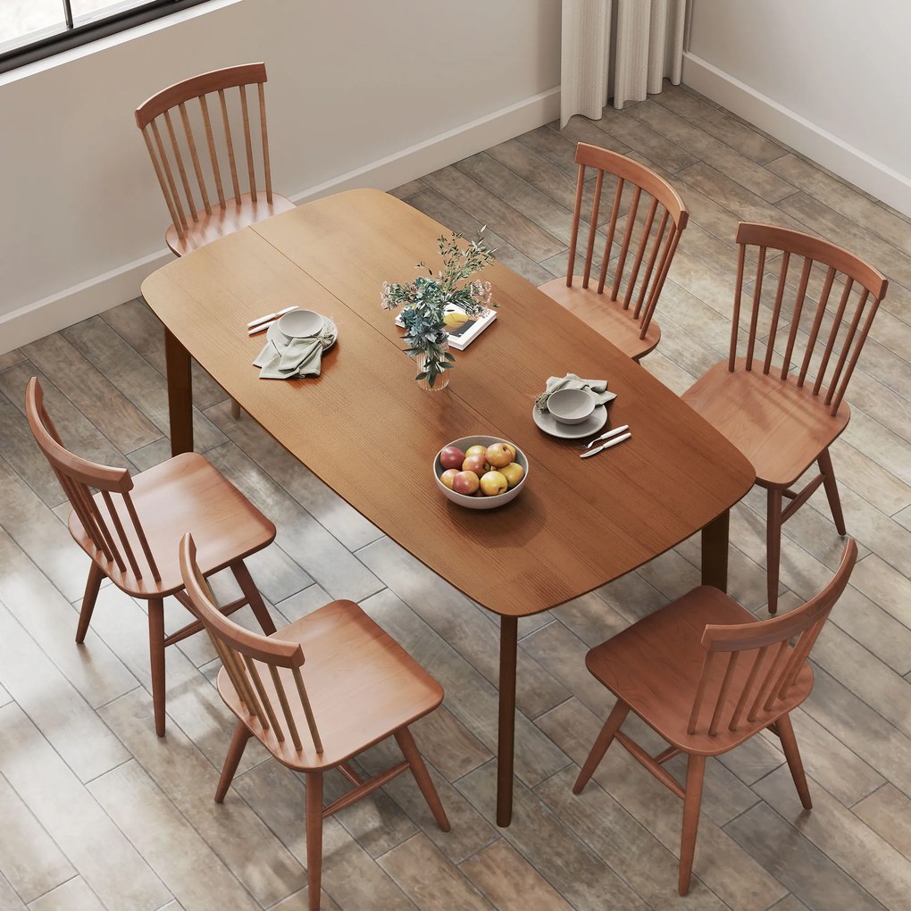 Τραπέζι τραπεζαρίας HOMCOM, ρουστίκ στυλ, βαμμένη επιφάνεια, ξύλο, 150 x 80 cm, καφέ