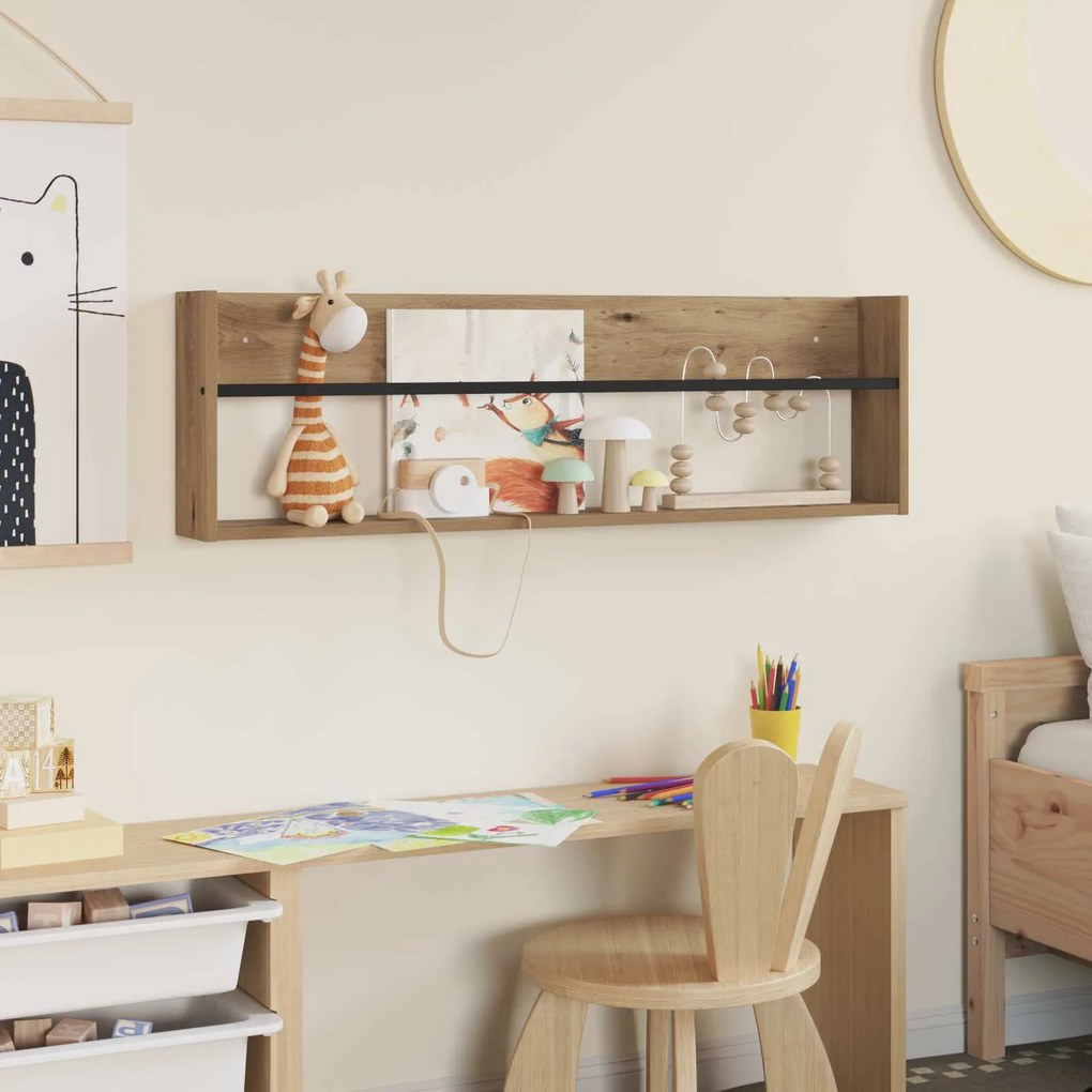 vidaXL Ράφι Περιοδικών Artisan Oak 100 x 12 x 30 εκ Επεξεργασμένο ξύλο