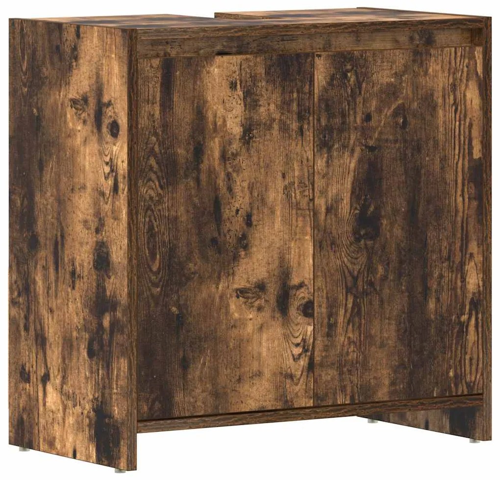 vidaXL Ντουλάπι Μπάνιου Καπνιστή Δρυς 60x33x61 εκ. Επεξεργασμένο Ξύλο