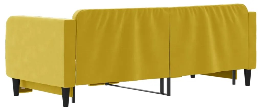 vidaXL Καναπές Κρεβάτι Συρόμενος Κίτρινος 80 x 200 εκ. Βελούδινος
