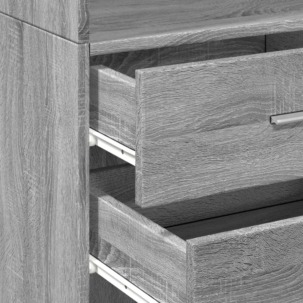 vidaXL Ντουλάπι Γκρι Sonoma 45x42,5x185 εκ. από Επεξεργασμένο Ξύλο