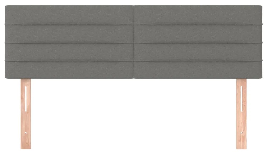 vidaXL Κεφαλάρια Κρεβατιού 2 τεμ. Σκ. Γκρι 72x5x78/88 εκ. Υφασμάτινα