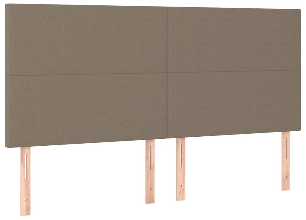 vidaXL Κεφαλάρια Κρεβατιού 4 τεμ. Taupe 100x5x78/88 εκ. Υφασμάτινο
