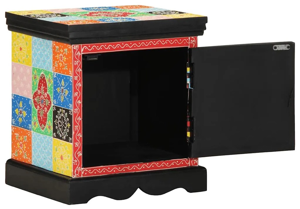 Κομοδίνο 2 τεμάχια Πολύχρωμο 40x35x45 cm Στερεό ξύλο Mango 4017563