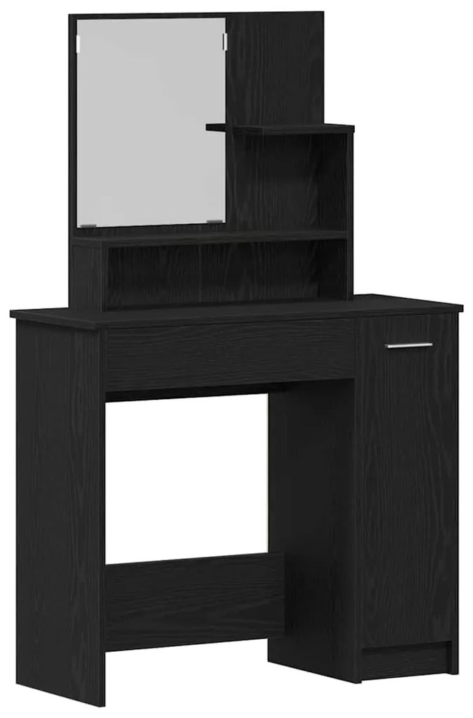 vidaXL Σετ Τραπεζιού Μακιγιάζ 2 pcs Μαύρη δρυς 86.5 x 35 x 136 cm