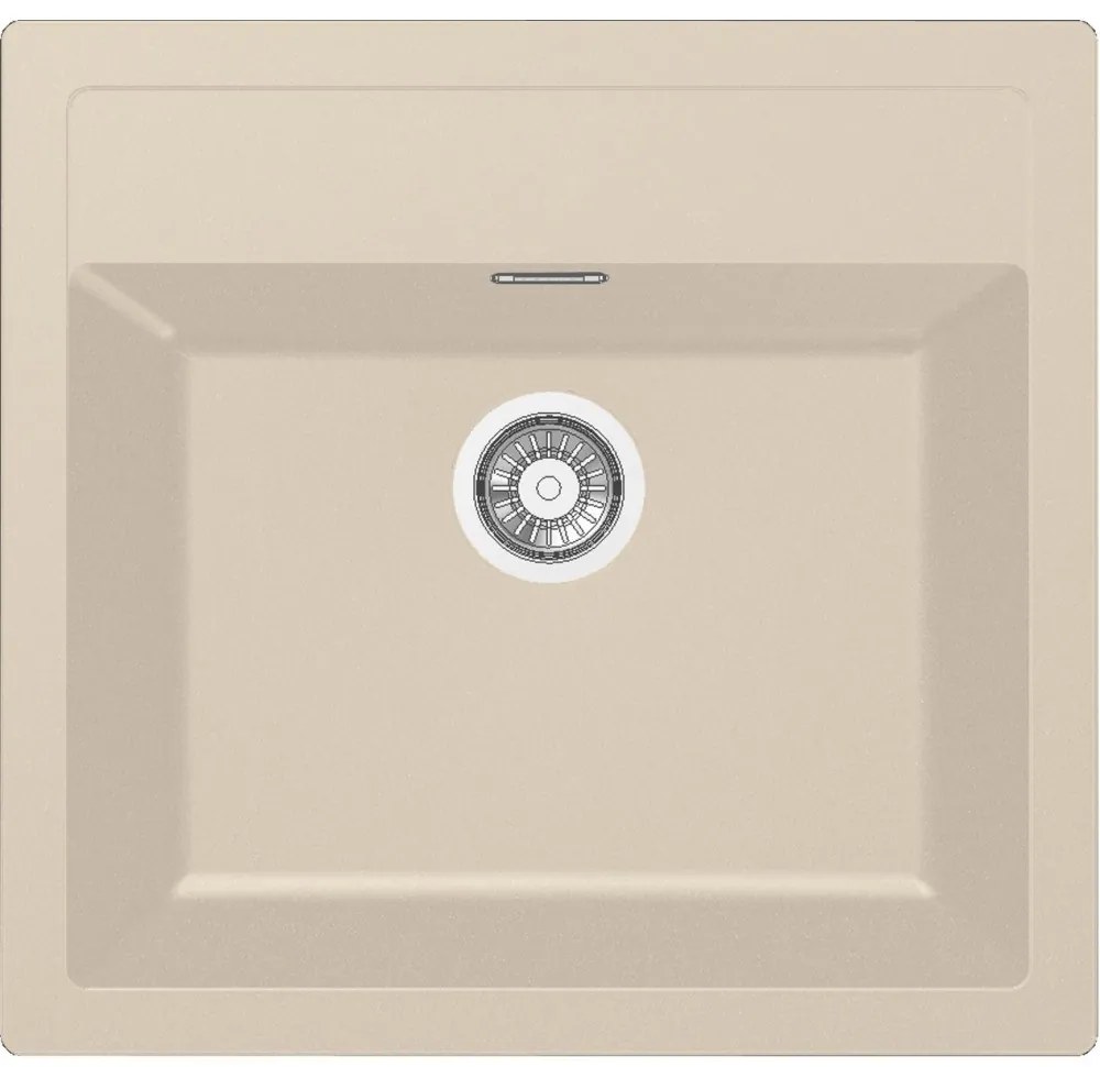 Franke Smart Sirius SID 610-49 Ένθετος Συνθετικός Νεροχύτης 53cm Beige Oatmeal