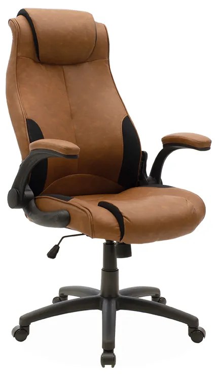 Intrahome Καρέκλα γραφείου διευθυντή Bear Intrahome pu ταμπά antique-μαύρο | SKU: INTRAPA-144111124
