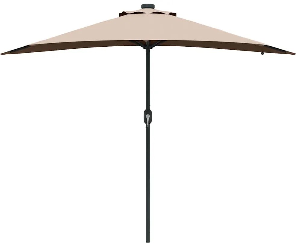 vidaXL Ομπρέλα Κήπου Taupe 294 x 150 x 223 εκ ύφασμα