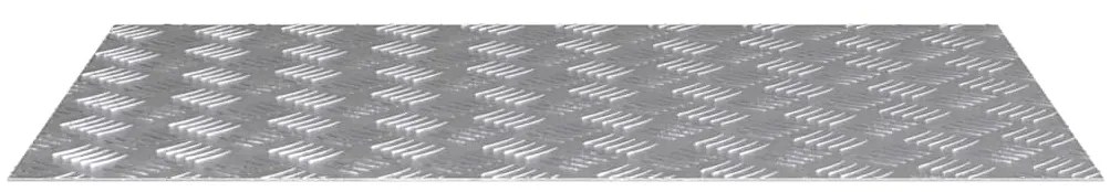 vidaXL Σκαλοπάτι Ορθογώνιος 2 pcs Ασημί 80 x 50 cm Αλουμίνιο