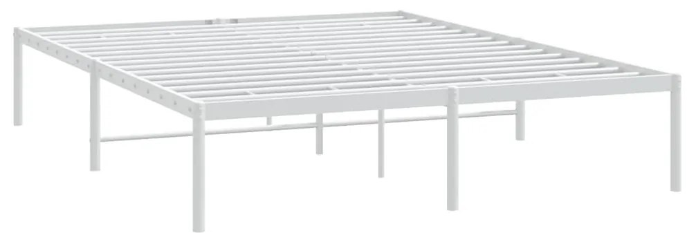 vidaXL Πλαίσιο Κρεβατιού Λευκό 150 x 200 εκ. Μεταλλικό