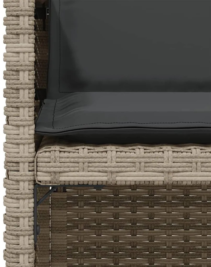 vidaXL Σετ Επίπλων Bistro 3 τεμ. Αν. Γκρι Συνθετικό Ρατάν με Μαξιλάρια