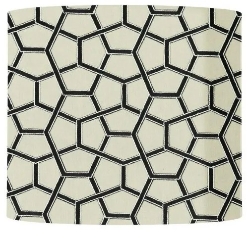 Καπέλο Φωτιστικού 1xE27 Ύφασμα Φ35cm Cubica Ebb&amp;Flow-SH101119-C-Μαύρο-Λευκό SH101119-C