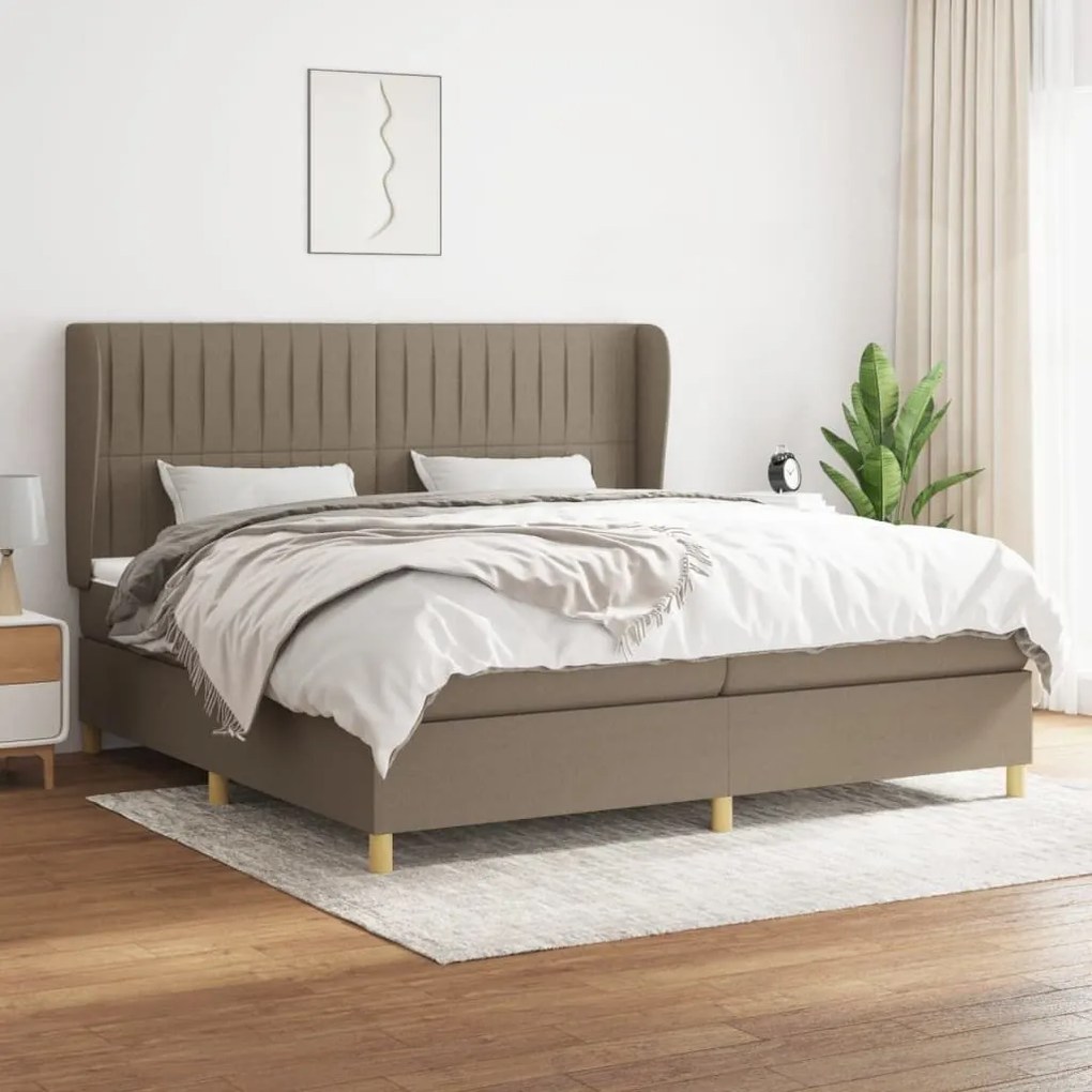 ΚΡΕΒΑΤΙ BOXSPRING ΜΕ ΣΤΡΩΜΑ TAUPE 200X200 ΕΚ. ΥΦΑΣΜΑΤΙΝΟ 3128713