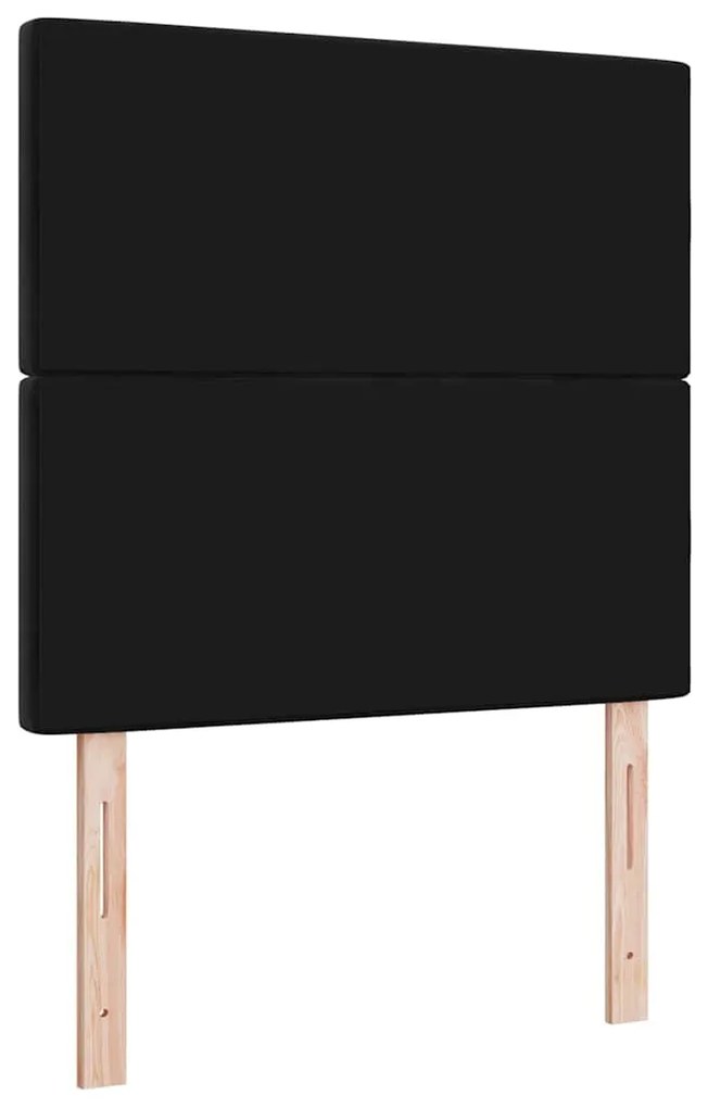 vidaXL Κεφαλάρι με κεφαλάρι Μαύρο 100 cm Τεχνητό Δέρμα