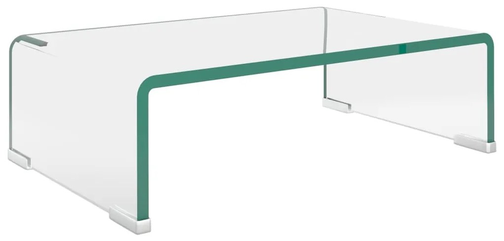 vidaXL Βάση Τηλεόρασης/Οθόνης Διάφανη 40 x 25 x 11 εκ. Γυάλινη
