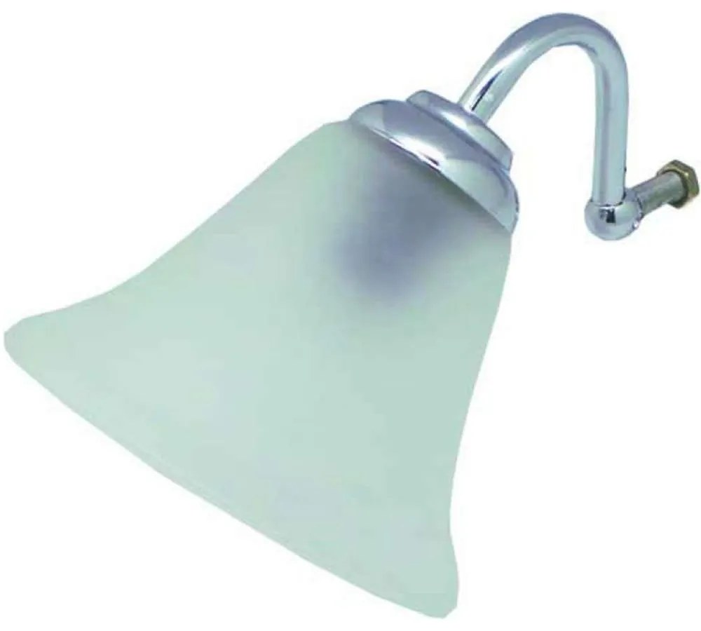 Φωτιστικό Τοίχου-Απλίκα Επίπλου 63 23-0008 Φ12cm 20cm Με Κρύσταλλο Chrome Gloria Metal, Glass
